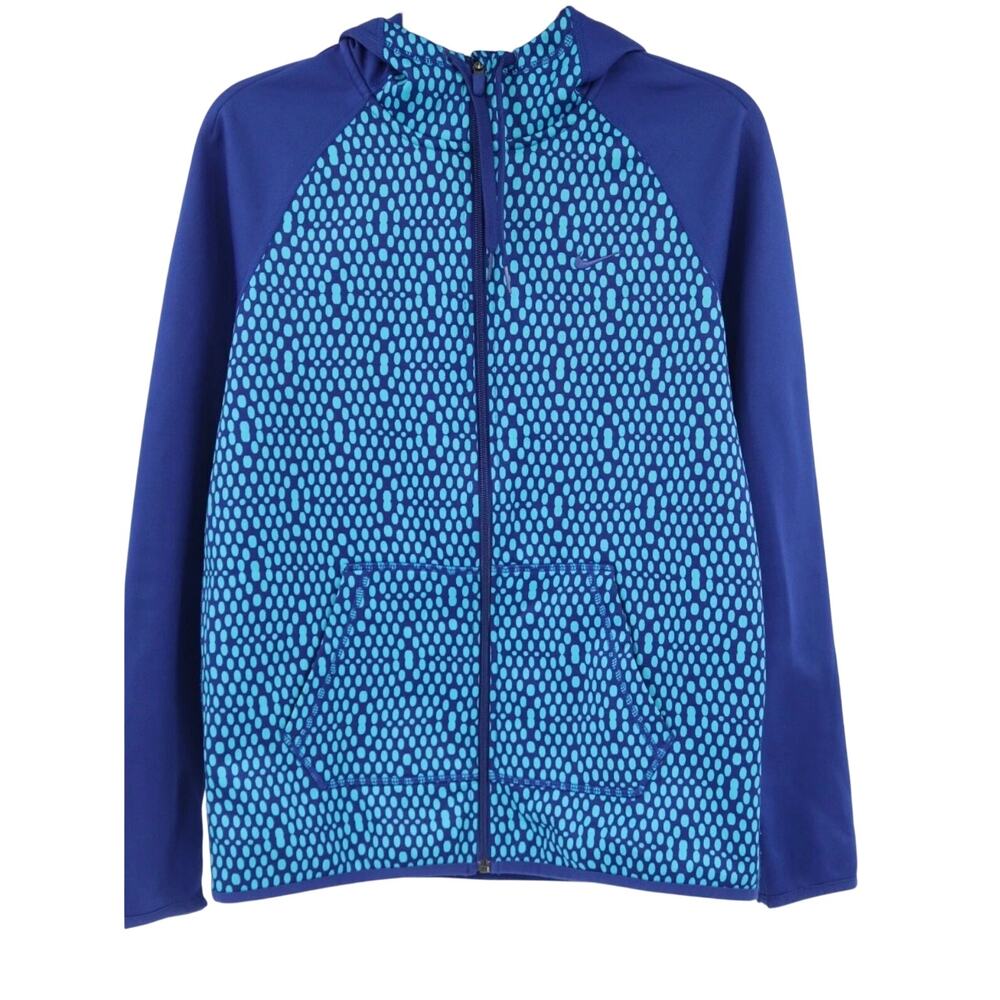 Nike Therma-FIT Geometric Full Zip Training Hoodie, Teal Purple, Women's Size XL